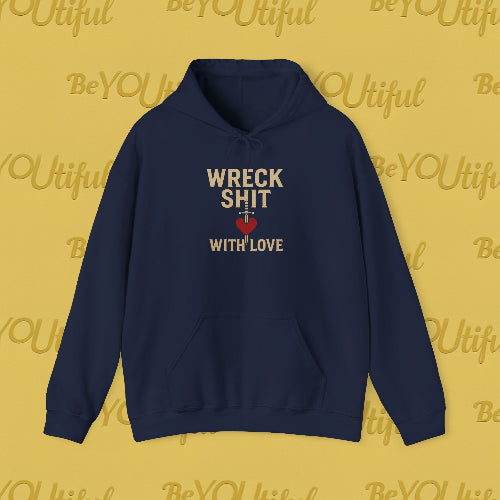 Wreck Shit With Hoodie Navy