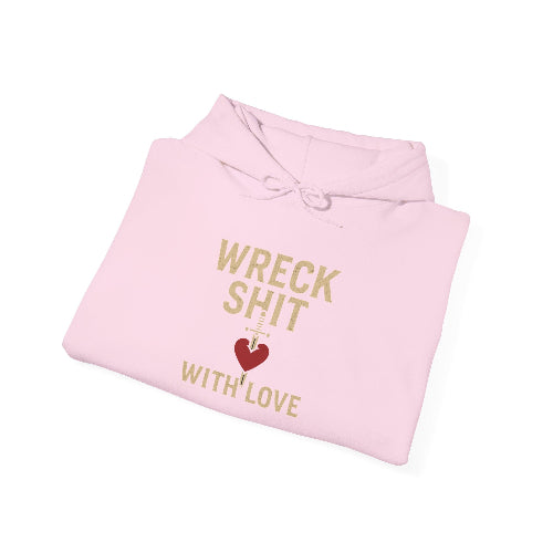 Wreck Shit With Hoodie Pink Folded