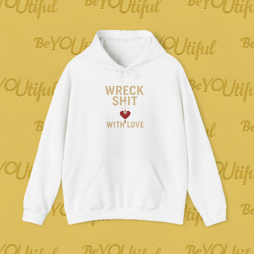 Wreck Shit With Hoodie White Front